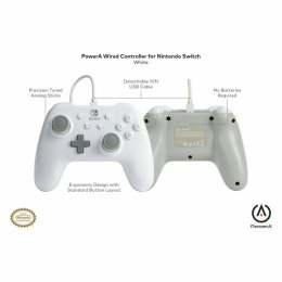 Gaming Control Powera Wired White Nintendo Switch