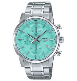 CASIO COLLECTION Mod. CHRONO DATE SILVER AQUA