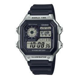 CASIO SPORT Mod. CASIO SPORT Mod. WORLD TIME ILLUMINATOR 5 ALARMS - FUTURE CLASSIC COLLECTION - BLACK SILVER