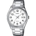 Men's Watch Casio DATE - WHITE, NUMBERS White (Ø 38,5 mm)