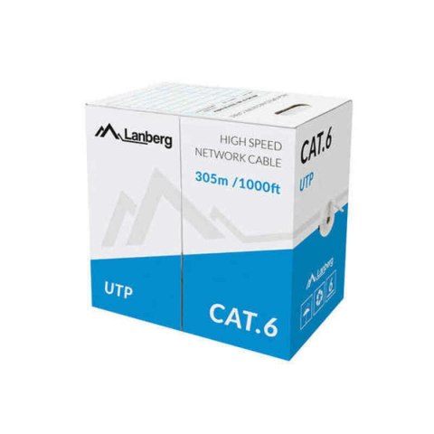 UTP Category 6 Rigid Network Cable Lanberg LCU6-10CC-0305-S 305 m Grey