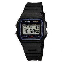 Unisex Watch Casio F-91W-1YEG Black (Ø 35 mm)