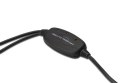 Kabel adapter USB-A 2.0 męski do 2x RS232 (DB9) męski | Chipset FTDI FT2232H | Czarny | Mocowanie na śruby | 1.5m