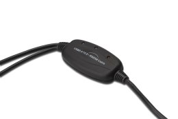Kabel adapter USB-A 2.0 męski do 2x RS232 (DB9) męski | Chipset FTDI FT2232H | Czarny | Mocowanie na śruby | 1.5m