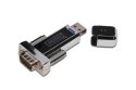 Konwerter / Adapter USB-A 1.1 męski do RS232 (DB9) męski | Chipset Prolific PL2303GT | Mocowanie na śruby | z dodatkowym kablem 