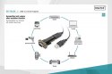 Konwerter / Adapter USB-A 2.0 męski do RS232 (DB9) męski | Chipset FTDI FT232RNL | Mocowanie na śruby | z dodatkowym kablem 0.8m