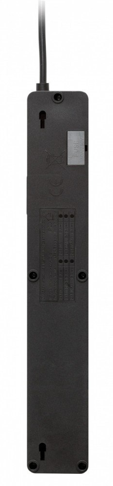 Listwa przeciwprzepięciowa ZX 510, 1L, 5,0m, czarna