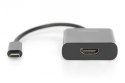 Adapter graficzny HDMI 4K 30Hz UHD na USB 3.1 Typ C, z audio, czarny, dł. 15cm