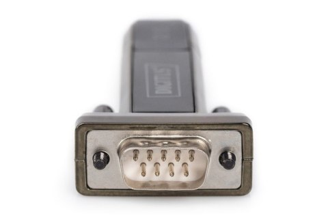 Konwerter / Adapter USB-A 2.0 męski do RS232 (DB9) męski | Chipset Prolific PL2303GT | Mocowanie na śruby | z dodatkowym kablem 