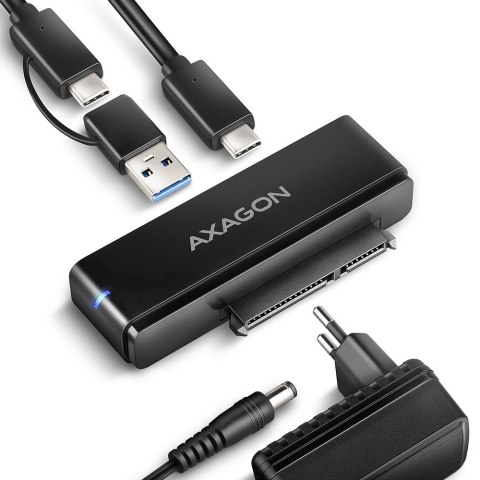 ADSA-FPX Adapter USB-C 10Gbps SATA 6G 2.5/3.5 cala SSD/HDD FASTPORT X, w tym zasilacz, 60cm USB-C/USB-A kabel