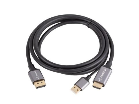 Kabel HDMI(M)-Displaypor(M) 1.8M 4K czarny
