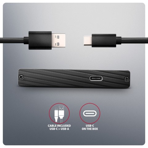 EE25-XA6C Obudowa zewnętrzna aluminiowa, USB-C 3.2 Gen 1 SATA 6G 2.5" 5Gbps