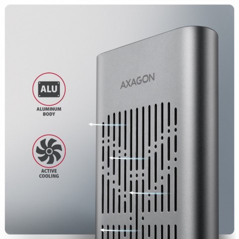 EEM2-20GD Obudowa zewnętrzna aluminiowa USB-C 3.2 Gen2x2, Dual NVMe M.2 SSD 20gbps, Clone Master