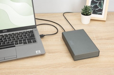 Obudowa USB 3.0 na dysk SSD/HDD 2.5" oraz 3.5" SATA III max. 16 TB z zasilaczem, aluminiowa