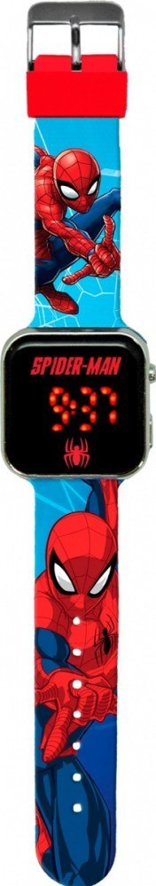 Zegarek LED z kalendarzem Spiderman