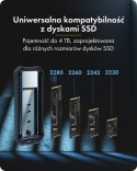 Obudowa M.2 NVMe i SATA USB 3.2 Gen 2, 10 Gbit/s IB-1827MCP-C31