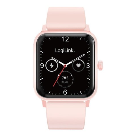 Smartwatch LCD, BT5.2 IP68, różowy