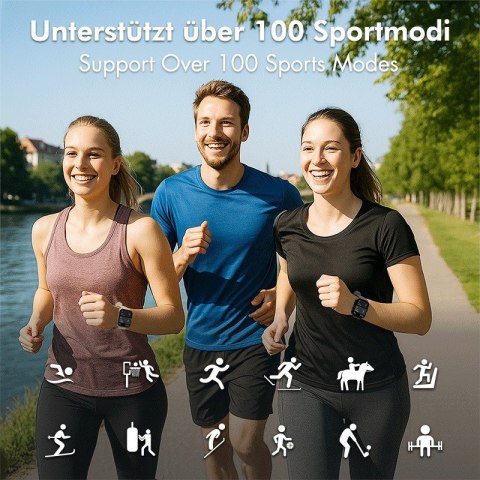 Smartwatch LCD, BT5.2 IP68, różowy