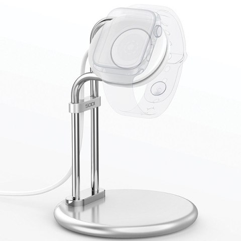Stojak do Apple Watch SAW-300 ładowanie srebrny