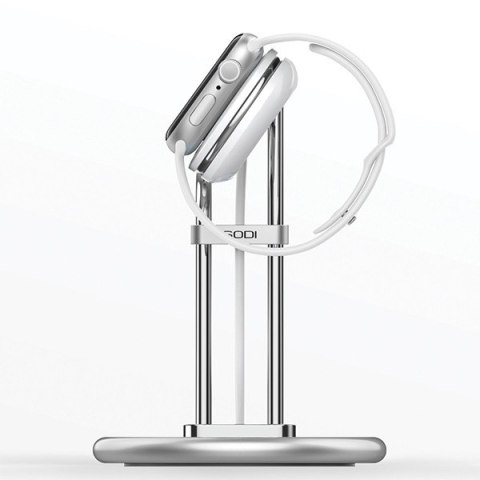 Stojak do Apple Watch SAW-300 ładowanie srebrny