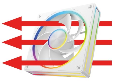 Wentylator VOLCANO LOOP REVERSE ARGB 120 Biały