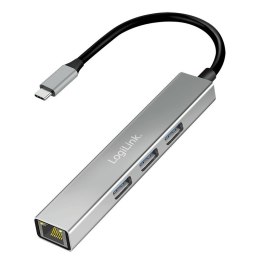 HUB USB3.2 3xUSB-A, 1x RJ45 Gigabit Ethernet