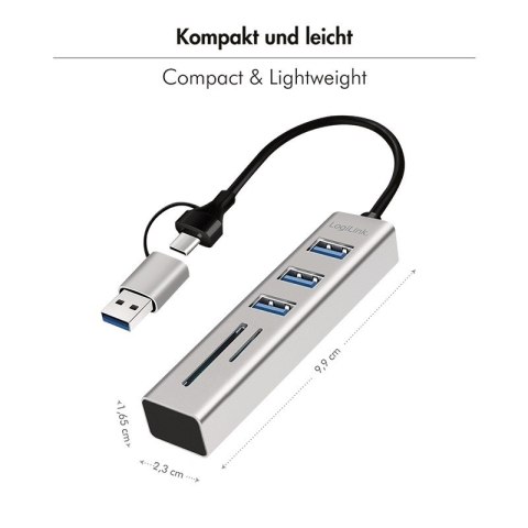 Hub 3xUSB3.0 z czytnikiem kart pamięci