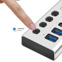 Hub 4xUSB3.2 Gen1 z przełącznikiem on/off