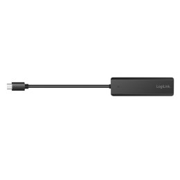 Hub USB-C, 4-porty 2x USB-A,2xUSB-C, czarny