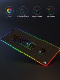 KM-P7 RGB podkładka pod mysz i klawiaturę XXL gamingowa| 900x400x4mm | wodoodporna | gumowany spód | aplikacja G-aim Control Cen