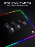 KM-P7 RGB podkładka pod mysz i klawiaturę XXL gamingowa| 900x400x4mm | wodoodporna | gumowany spód | aplikacja G-aim Control Cen