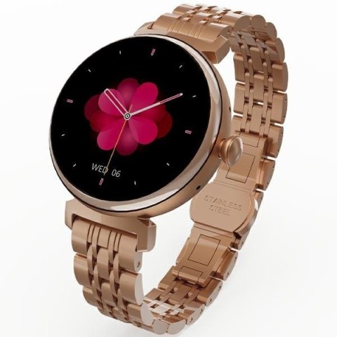 Smartwatch Aura Amoled damski różowo-złoty