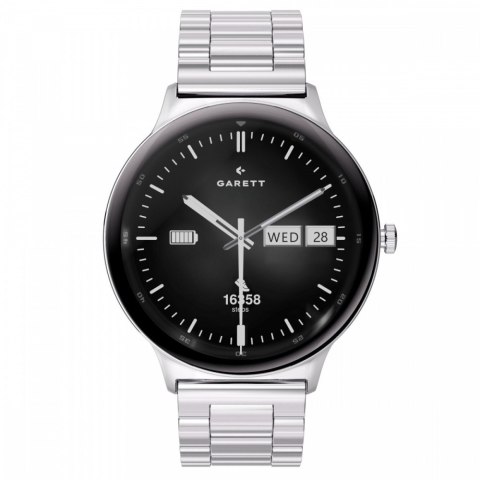 Smartwatch Quantum srebrny stalowy