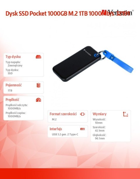 Dysk SSD Pocket 1000GB M.2 1TB 1000Mb/s 32191