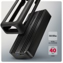EEM2-40G Obudowa zewnętrzna aluminiowa USB4 Gen 3x2 M.2 SSD NVMe 40Gbps passive, USB-C cable, silicon sleeve