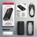 EEM2-40G Obudowa zewnętrzna aluminiowa USB4 Gen 3x2 M.2 SSD NVMe 40Gbps passive, USB-C cable, silicon sleeve