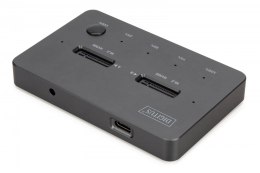 Stacja dokująca dysków z funkcją klonowania | USB-C 3.2 Gen2 10Gbps | SSD M.2 NVMe (max. 2x 4TB) | Funkcja Offline Clone | Czarn