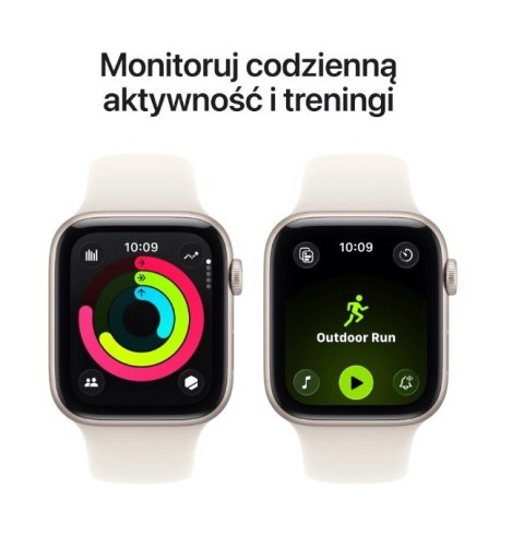 Watch SE 3 GPS koperta 40 mm z aluminium w kolorze księżycowej poświaty, pasek sportowy w kolorze księżycowej poświaty - rozmiar