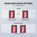 ADSA-M2C22 Stacja dokująca USB4 dla 2x M.2 NVMe SSD z funkcją klonowania dysków bez komputera, z wentylatorem chłodzącym
