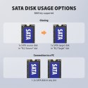 ADSA-M2C22 Stacja dokująca USB4 dla 2x M.2 NVMe SSD z funkcją klonowania dysków bez komputera, z wentylatorem chłodzącym