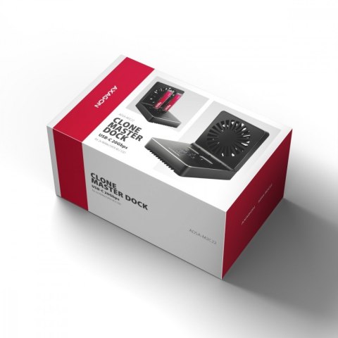 ADSA-M2C22 Stacja dokująca USB4 dla 2x M.2 NVMe SSD z funkcją klonowania dysków bez komputera, z wentylatorem chłodzącym