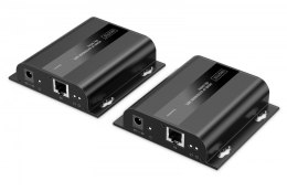 Przedłużacz (extender) po skrętce kat.6 HDMI 4K/60Hz przez IP 1G lub do 120m/200m, max. 253 odbiorniki, sterowanie IR - zestaw (