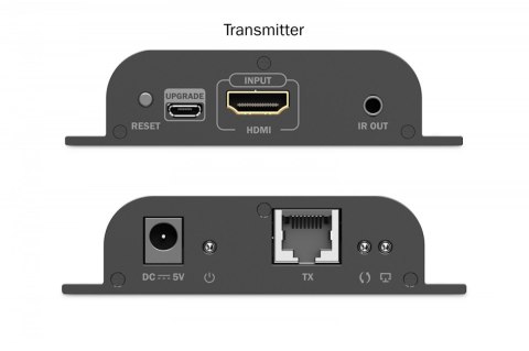 Przedłużacz (extender) po skrętce kat.6 HDMI 4K/60Hz przez IP 1G lub do 120m/200m, max. 253 odbiorniki, sterowanie IR - zestaw (