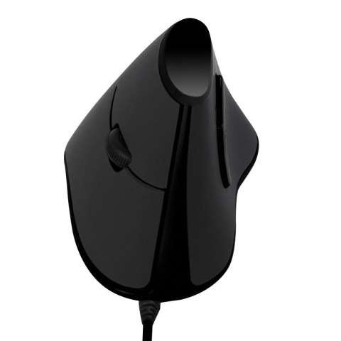 Ergonomiczna mysz optyczna, pionowa, USB, czarna