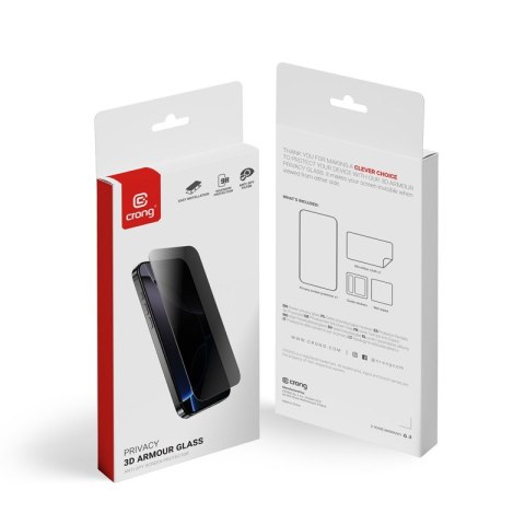 Hartowane szkło prywatyzujące Privacy 3D Armour Glass do iPhone 17e / 16e / 14 / 13 / 13 Pro