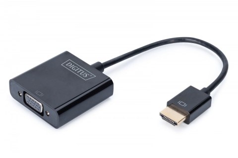 Konwerter/adapter audio-video HDMI do VGA, 1080p FHD, z audio 3.5mm MiniJack