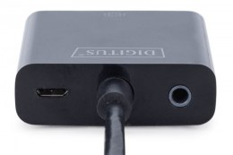 Konwerter/adapter audio-video HDMI do VGA, 1080p FHD, z audio 3.5mm MiniJack
