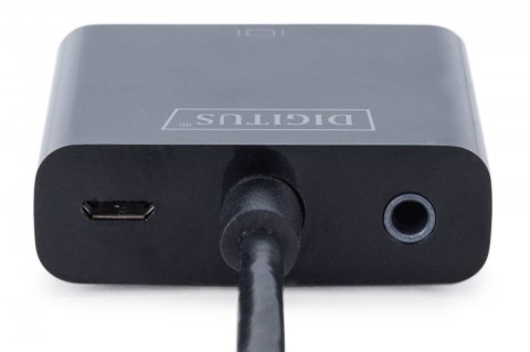Konwerter/adapter audio-video HDMI do VGA, 1080p FHD, z audio 3.5mm MiniJack