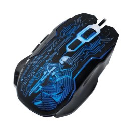 Mysz USB dla graczy, 2400 DPI, czarna