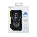 Mysz USB dla graczy, 2400 DPI, czarna